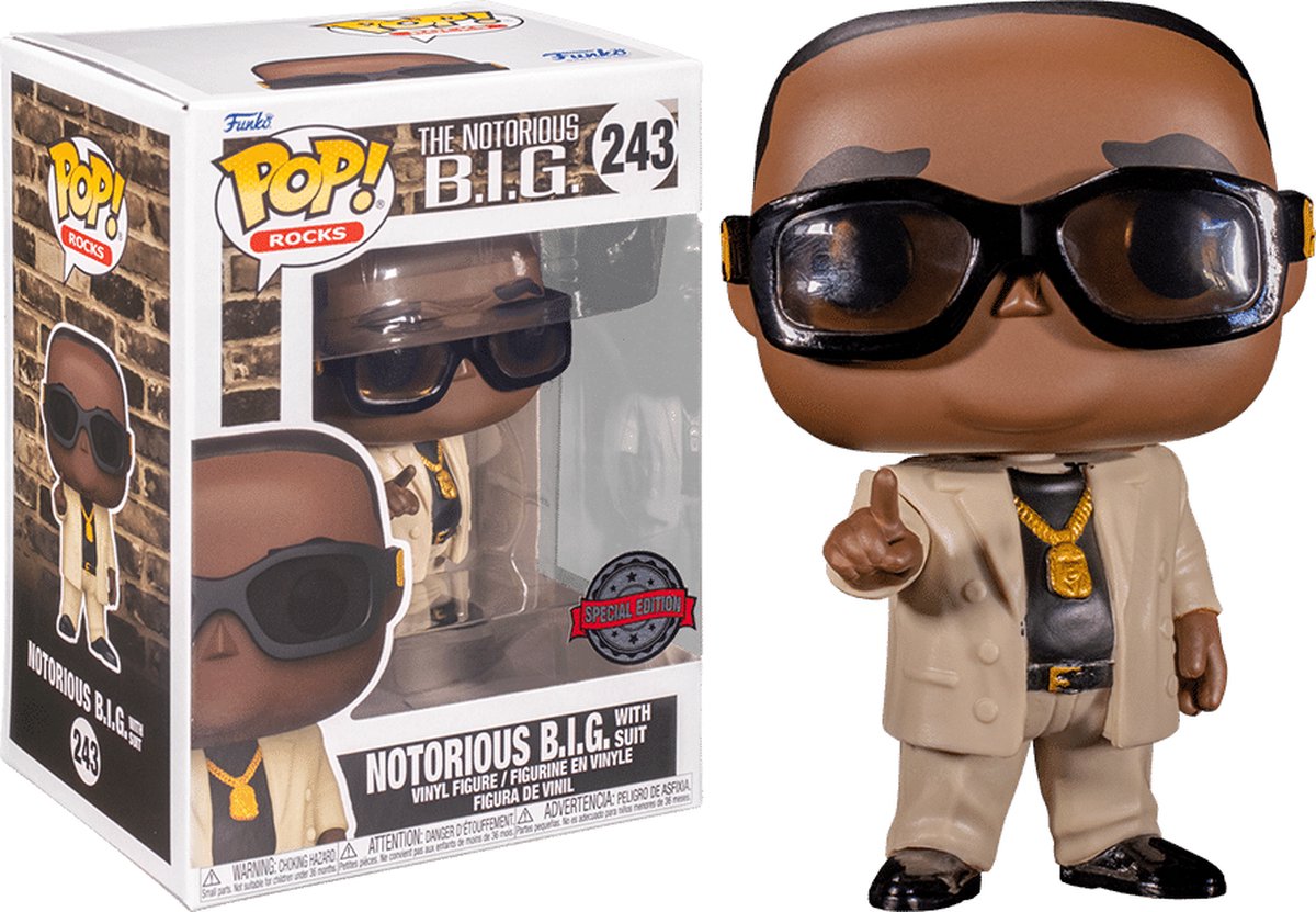  Funko Pop! Rocks: Biggie - Notorious B.I.G, Multicolor (45430)  : Funko: Toys & Games