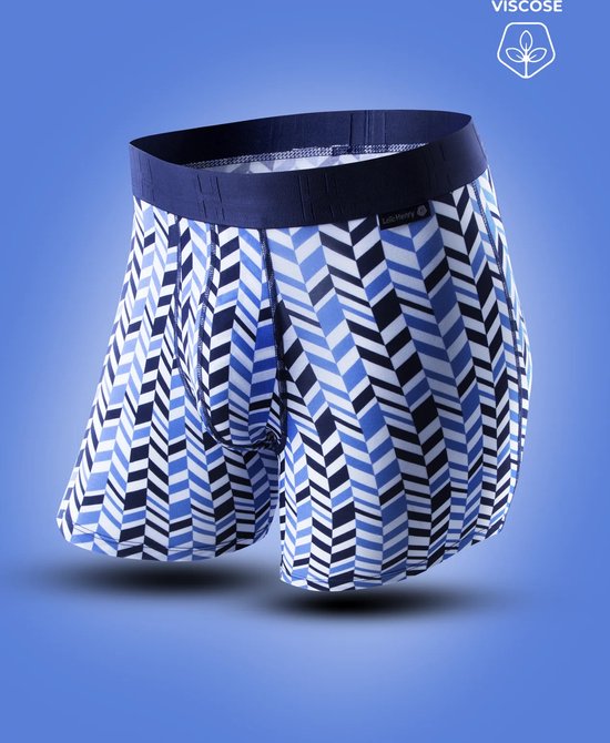 Loïc Henry Graphic Chevron Boxershort Blauw S