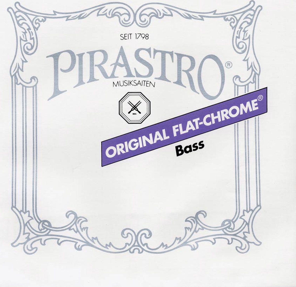 Pirastro P347220 double bass string D-2 medium, rope core, chrome steel, orchestra