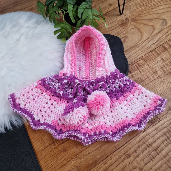 Happy Bebie | Baby | Newborn | Poncho | Gehaakt | Handmade