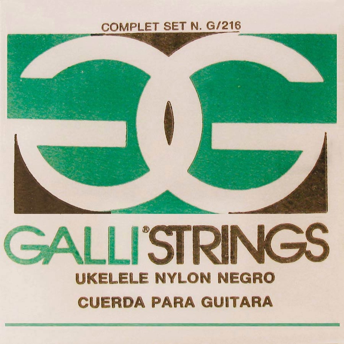 Galli G-216-B Ukulele Snarenset – Black Nylon