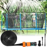 Trampoline sproeier voor kinderen 12 m - zomer rand inground - zwembad waterspeelgoed - sprinkler tuinsproeier - buiten speelgoed jongens en meisjes watersproeier vernevelaar