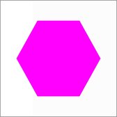 Sticker - "Paars (Hexagoon)" - Etiketten - 50x45mm Hexagoon - Roze - 500 Stuks