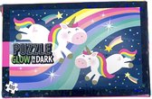 Glow In The Dark Puzzel Unicorn - 1 Puzzel van 100 Puzzelstukjes - Kinderpuzzel - Legpuzzels - 45 x 30 cm - Vanaf 3 Jaar - Multi Kleuren