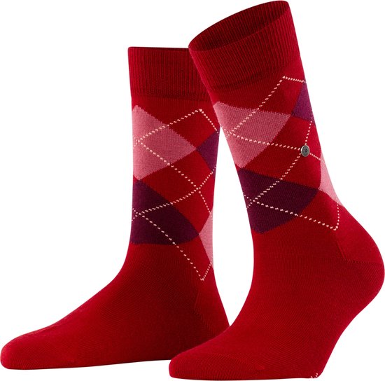 Burlington Marylebone One size wol sokken dames rood - Maat 36-41