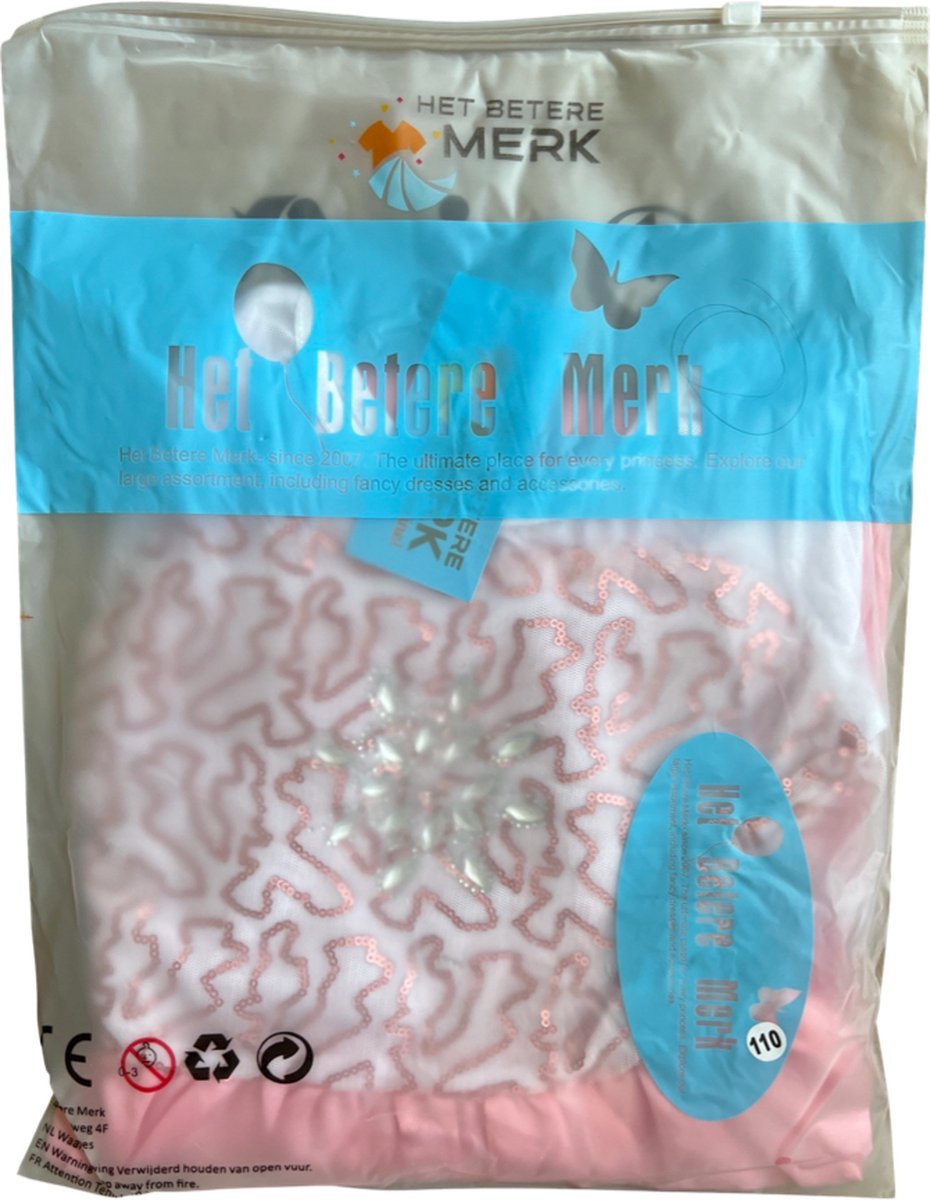 Frozen Elsa - Het Betere Merk prinsessenjurk meisje - prinsessen verkleedkleding - maat 110/116 - inclusief prinsessen accessoireset - tiara - juwelen — afbeelding 2