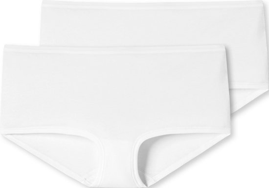 SCHIESSER 95/5 boxer (2-pack) - dames shorts organic cotton wit - Maat: 40