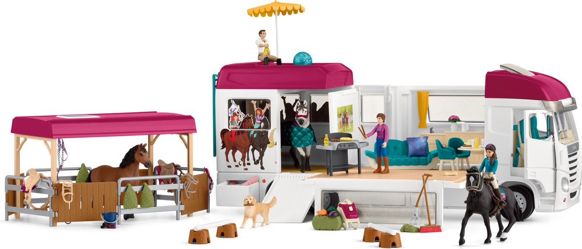 schleich HORSE CLUB - Paardenvrachtwagen - Paarden Speelgoed - 227 onderdelen - 42619 — afbeelding 2
