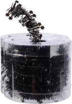 Guirlande de Noël Decoris - 2x pcs - avec étoiles - noir - lamette - 700 cm