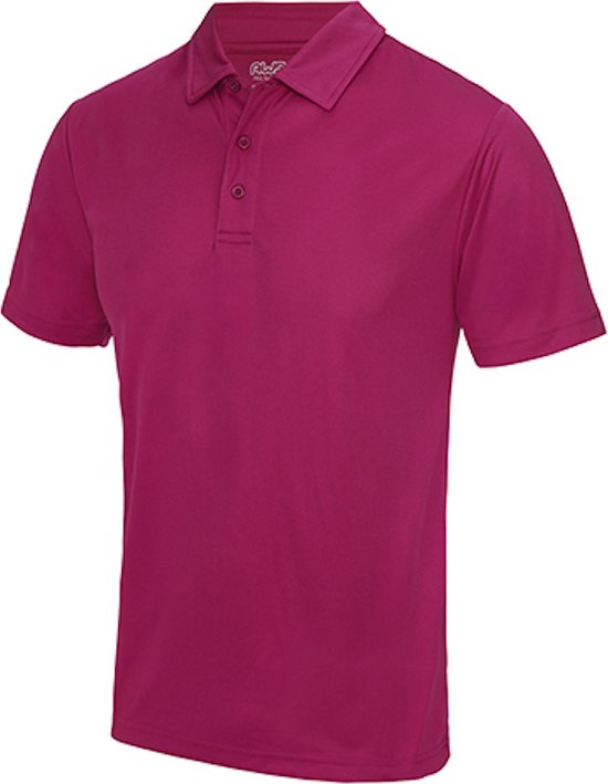 Herenpolo 'Cool Polyester' korte mouwen Hot Pink - L