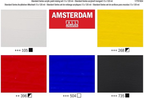 Amsterdam Standard Series acrylverf mengset | 5 x 120 ml