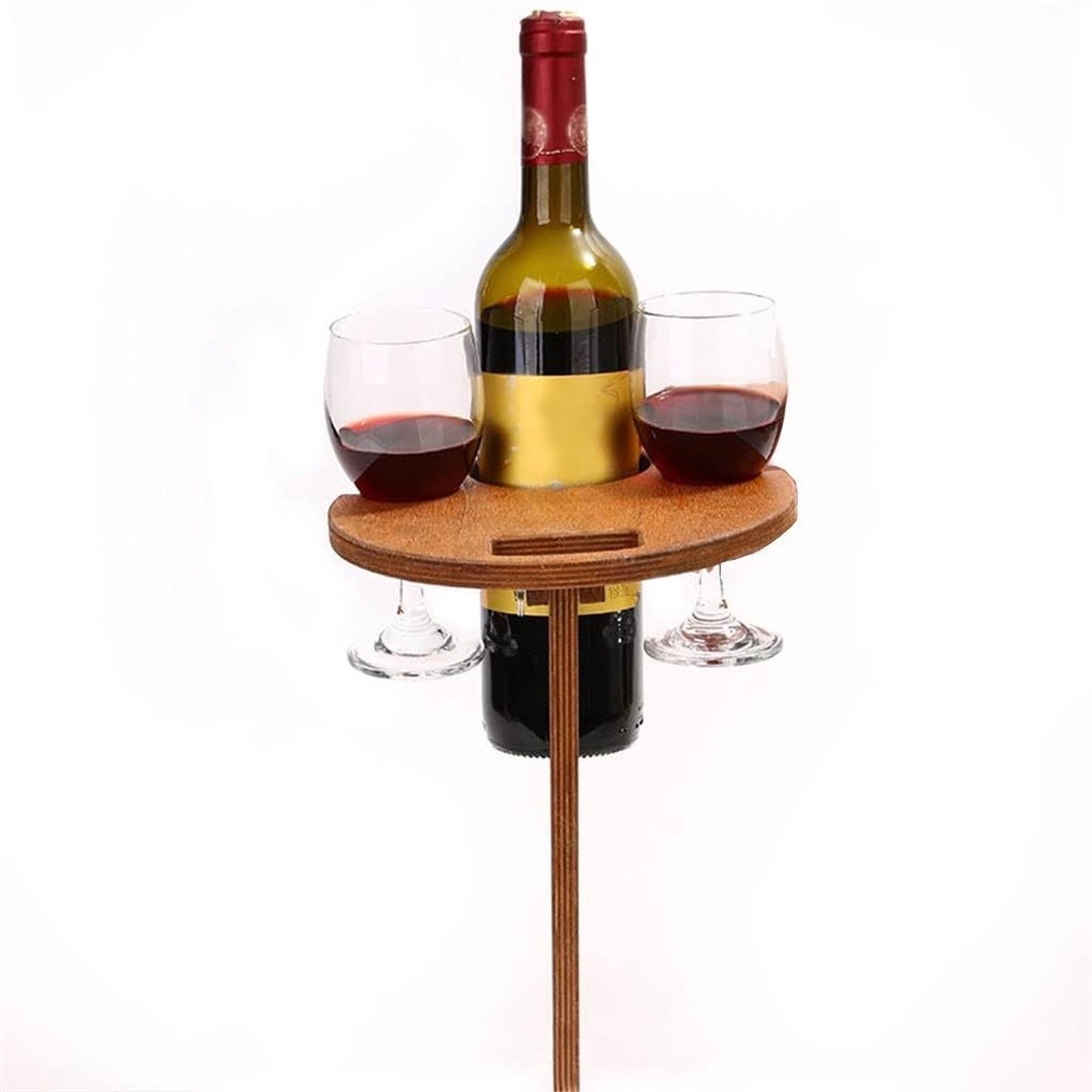 Trend24 - Wijntafel - Picknicktafel- Strandtafel - Inklapbaar - Draagbaar - Hout - Bruin