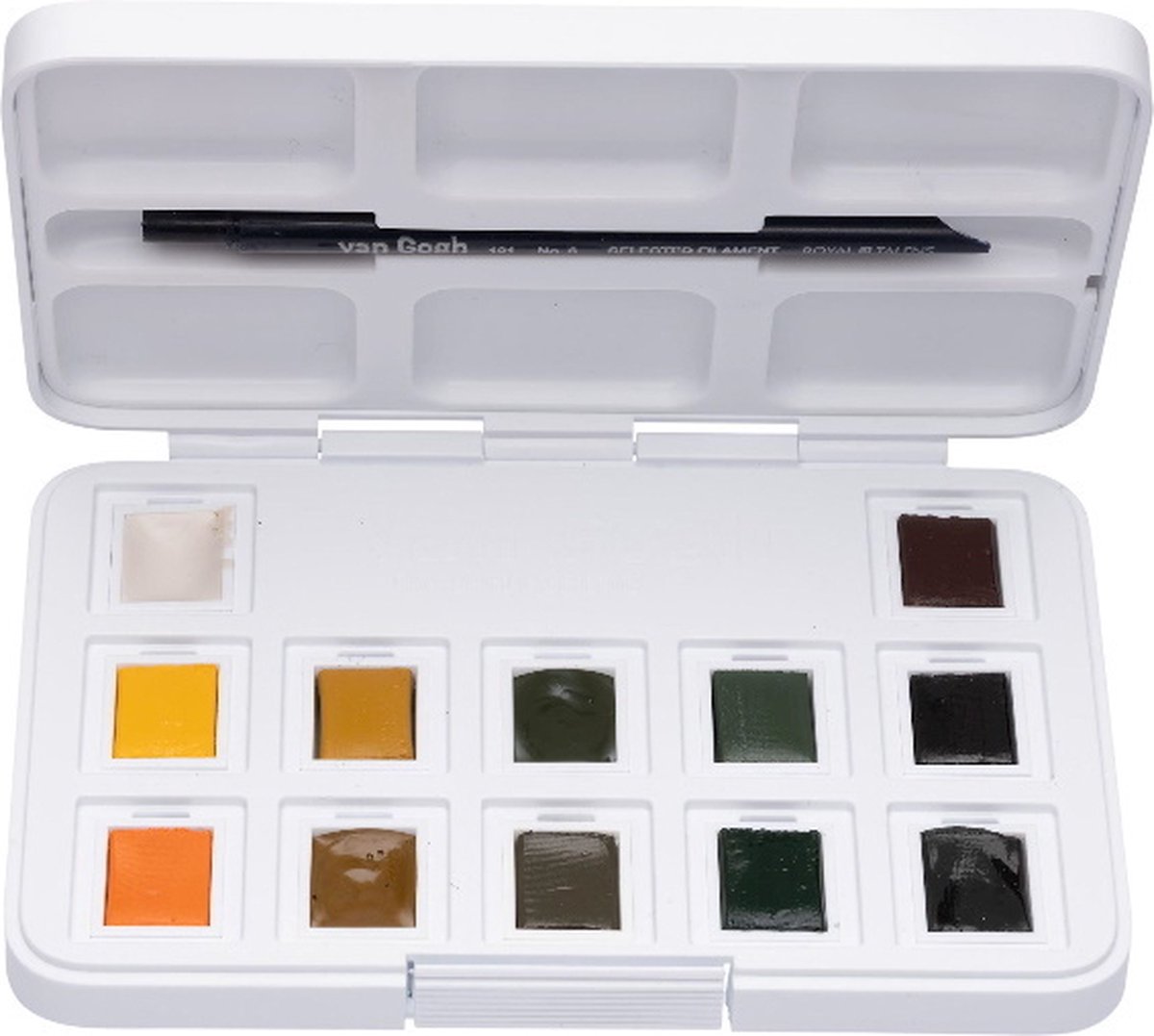 Van Gogh Aquarelverf pocket box gedempte tinten met 12 kleuren in halve Napjes — afbeelding 4