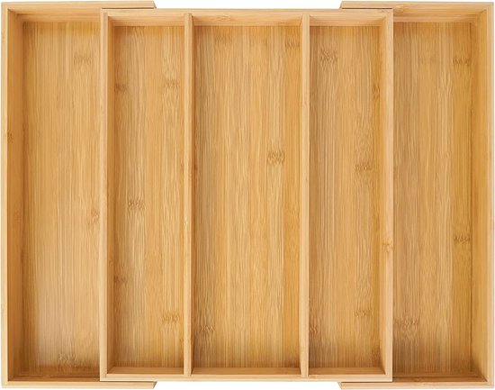 Lade-organizer in 2-delige set voor bestek en zilverwerk - ladeverdeler voor de keuken