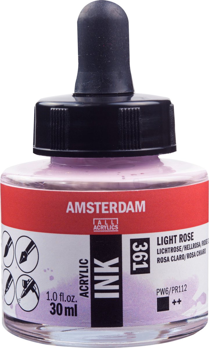 Amsterdam Acrylic Ink Fles 30 ml Lichtroze 361