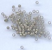 Perles à presser - 300 pièces - Rondes - Argent - 2mm