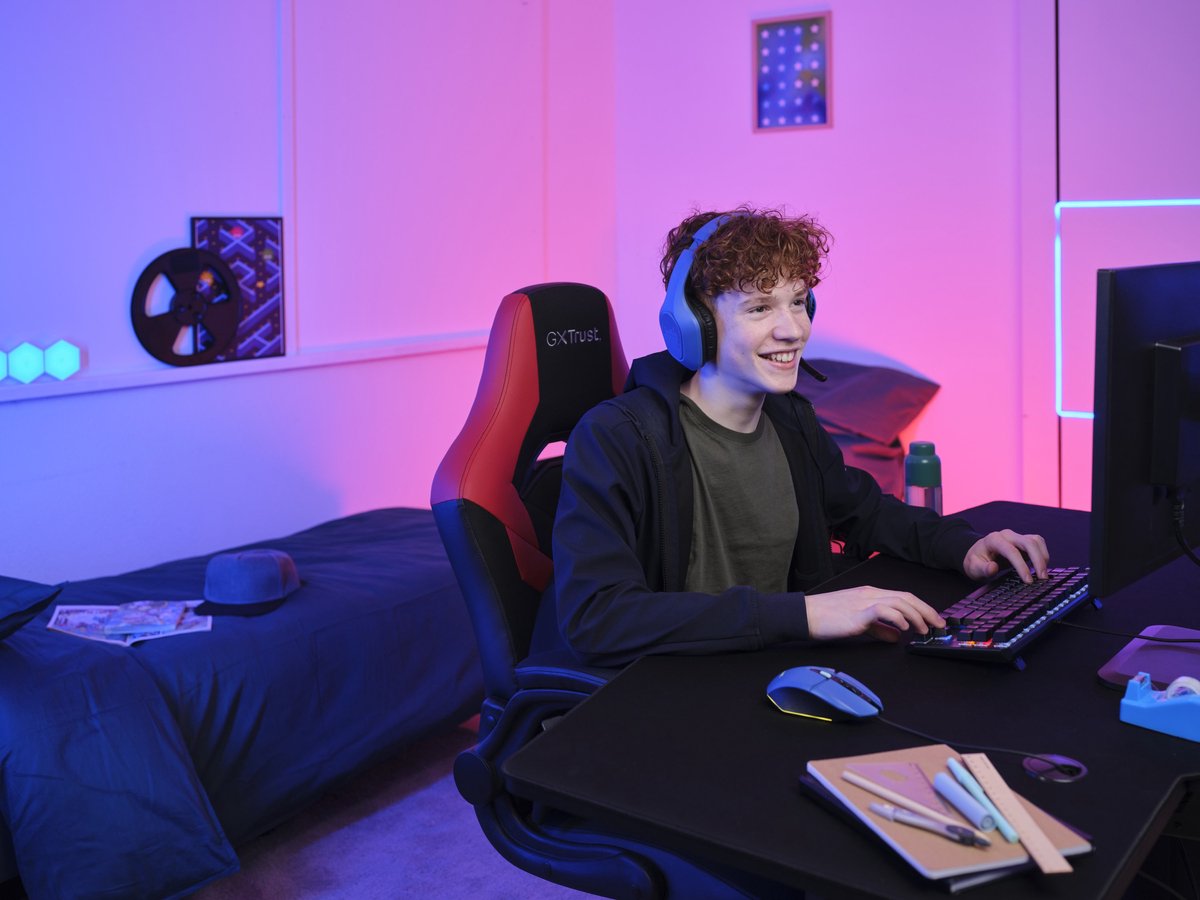 Trust GXT 415B Zirox - blauw, bedraad en licht thumbnail 4