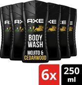 Axe Green Mojito & Cedarwood Douchegel - 6 x 250 ml - Voordeelverpakking