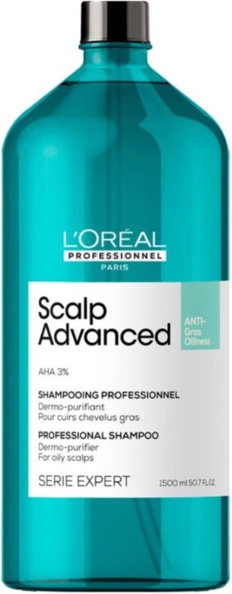L Oréal Professionnel Scalp Advanced Anti-Oiliness Shampoo voor slap futloos of vet haar 1500 ml