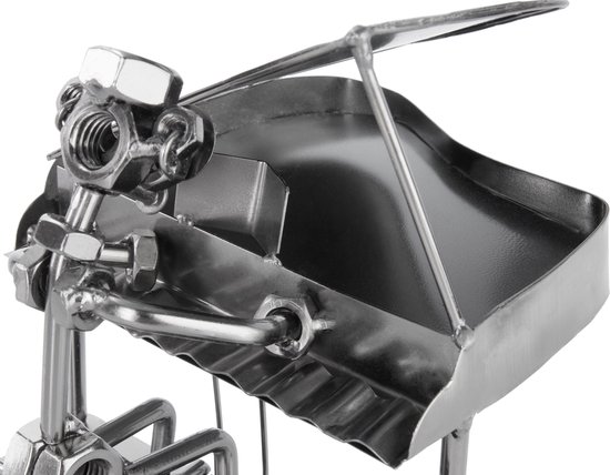 BRUBAKER Schraubenmännchen Pianist op de vleugel - Handgemaakt ijzeren beeldje - Metalen beeldje - Piano - Piano Decoratie - Cadeau voor muzikant