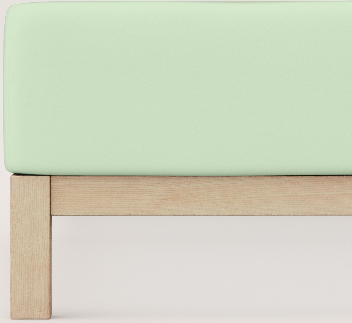 Schlafgut Pure Bio Katoen Jersey Hoeslaken S - 90x190 - 100x220 643 Green Light