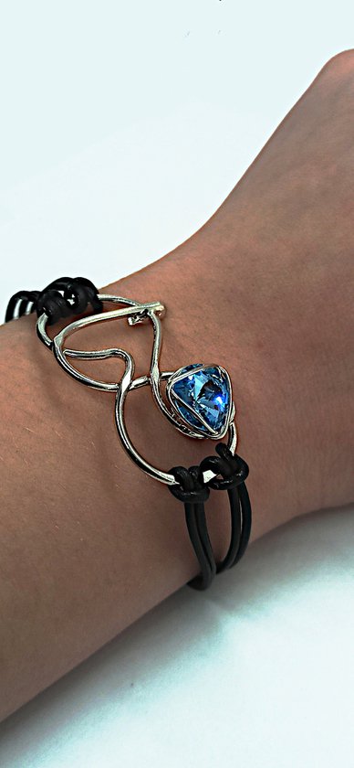 C-TIME verstelbaar armband Handgemaakt - Italiaans design met kristal Ø 10 mm, SWAROVSKI ELEMENTS™- Juweel gemaakt van gerhodineerd materiaal.