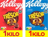 Kellogg's Trésor cornflakes mix: melkchocolade (1kg) & chocolade hazelnoot (1kg) - 2000g