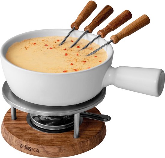 Westers Nationale volkstelling Ban Boska Fondueset Bianco - Kaas fondue - voor 875 gram Kaas - 1,3 L | bol.com
