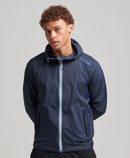 SUPERDRY Code SL Veste Légère Homme - Eclipse Navy Grid - XL