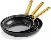Bol.com Greenpan One-Five Black koekenpannenset 20cm + 24cm + 28cm aanbieding