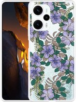 Cazy Hoesje geschikt voor Poco F5 Purple Flowers