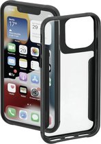 Hama Metallic Frame Cover Hoesje geschikt voor Apple iPhone 14 Pro - Hard Cover - Schokabsorberend - Perfecte Pasvorm - Zwart