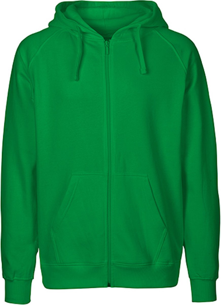 Fairtrade Men’ Zip Hoodie met capuchon Groen