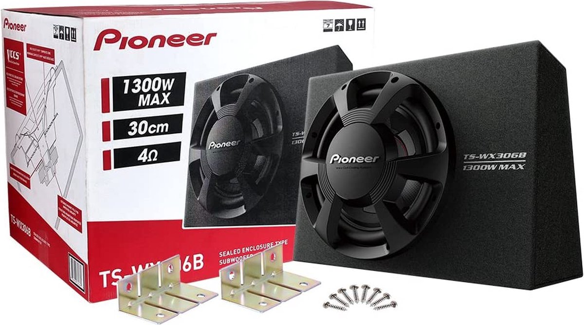 Pioneer TS-WX306B Bass Reflex Box - 12 Inch Subwoofer Auto - 1300 watt - Basreflexbuisbehuizing – foto 5