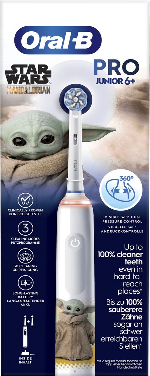 Afbeelding 2 van Oral-B Pro Junior - Star Wars - Elektrische Tandenborstel - Voor Kinderen Vanaf 6 Jaar
