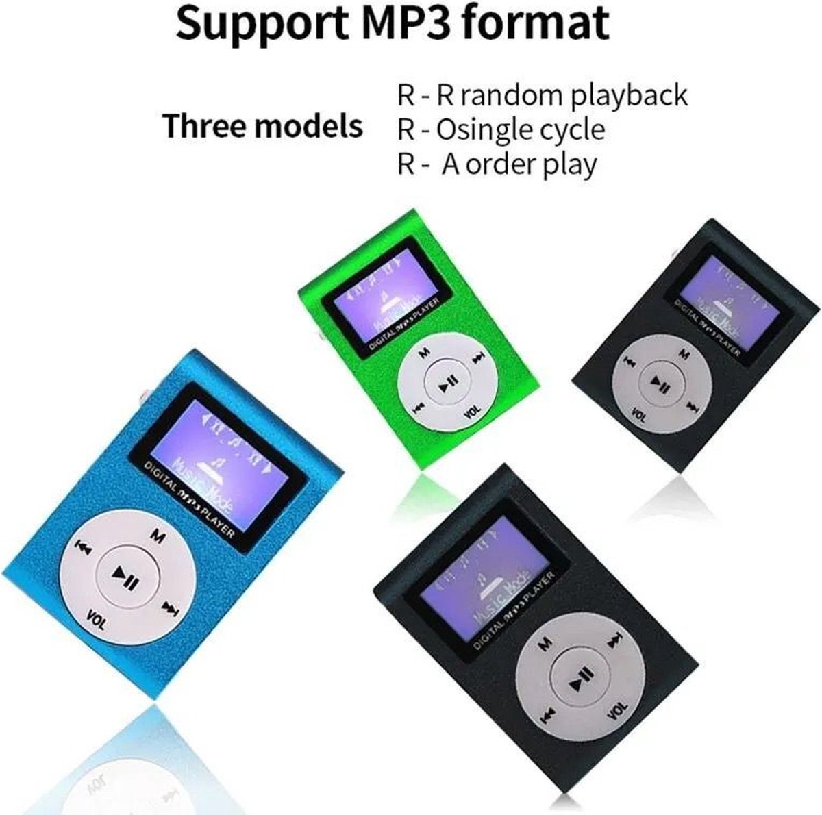 Lecteur MP3 - Carte mémoire 32 Go - Clipper inclus - Sport/ Fitness - Blauw  | bol.com