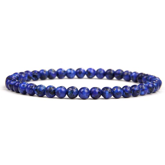 Foto: Bixorp gems lapis lazuli edelsteen armband 4mm edelstenen kralenarmband spiritueel cadeau 18cm