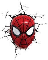 3DLightFX Spiderman Face Light - Wandlamp binnen - Lamp Kinderkamer - Draadloos
