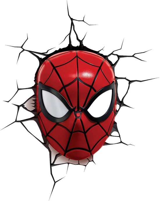 Marvel - Spider-Man 3D Deco Light - Wandlamp binnen - Lamp Kinderkamer - Draadloos