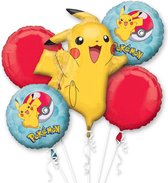 Pokemon – Ballon set – 5-Delig – Helium ballon – Folieballon - Versiering - Kinderfeest.