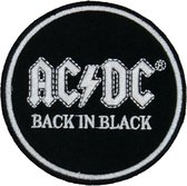 AC/DC - Back In Black Circle Patch - Zwart