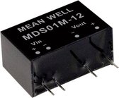 Mean Well MDS01L-12 DC/DC-convertermodule 84 mA 1 W Aantal uitgangen: 1 x