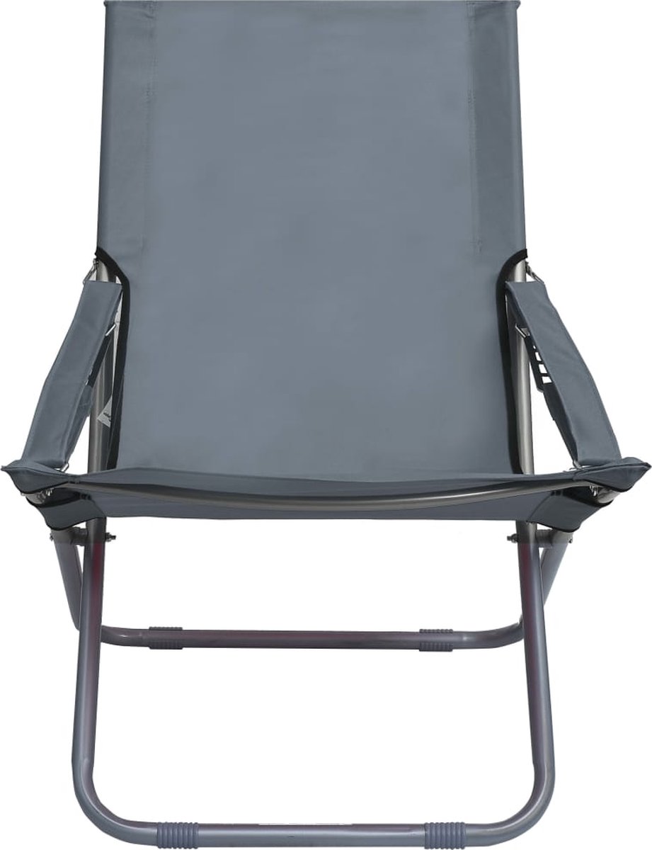 vidaXL Inklapbare Strandstoel - Tuinstoelen - Blauw - 55.5 x vidaXL Inklapbare Strandstoel - Tuinstoelen - Blauw - 55.5 x