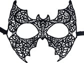 Miresa - Masker MM055 - Vleermuis oogmasker - Hallowoon en horror, of carnaval - Zwart kant
