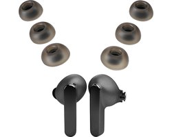 kwmobile 6x cover voor in-ear oortjes geschikt voor JBL Live Pro 2 TWS - Vervangende oordopjes in zwart
