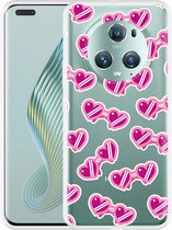 Cazy Hoesje geschikt voor Honor Magic5 Pro Hartjes Zonnebrillen