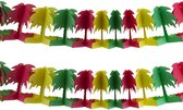 Funny Fashion Hawaii palmbomen thema feestslinger - 2x - gekleurd - 400 cm - papier