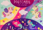 Kleur 20 Postkaarten voor Kinderen - Unicorn - Zeemeermin - Ansichtkaarten - Kaarten maken - Postkaarten Kleuren voor Kids - Dieren kaarten - Knutselen voor kinderen - Kerstkaart