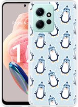 Cazy Hoesje geschikt voor Xiaomi Redmi Note 12 4G Pinguins