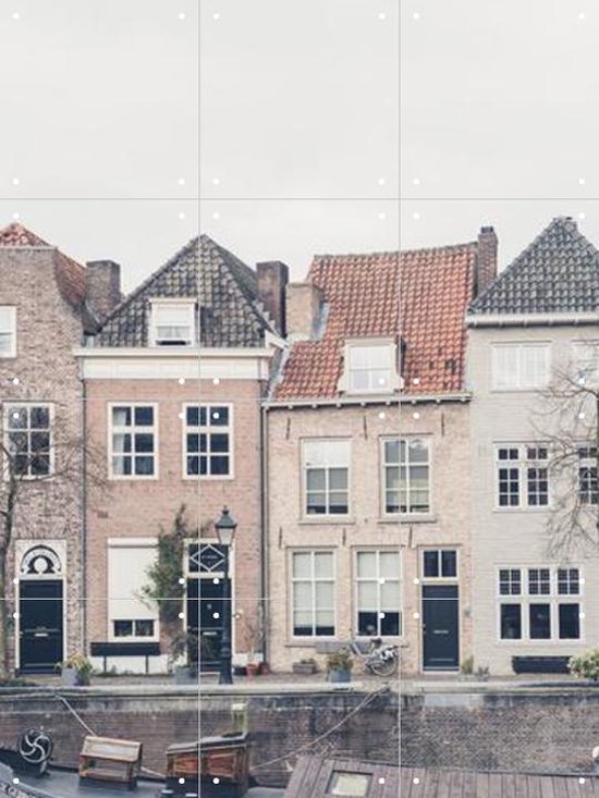 IXXI Dutch Canal Houses - Wanddecoratie - Landen - 60 x 80 cm